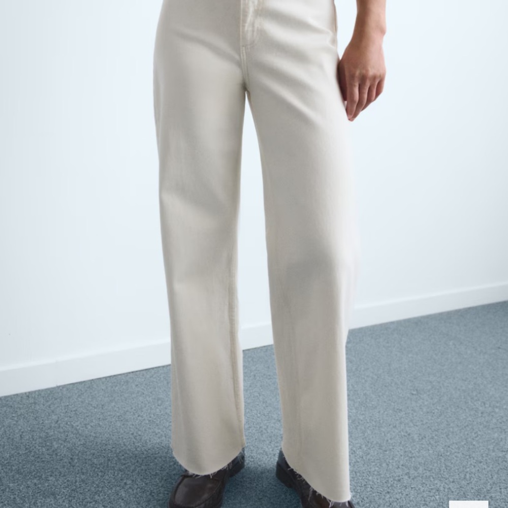MANGO Cream Trousers